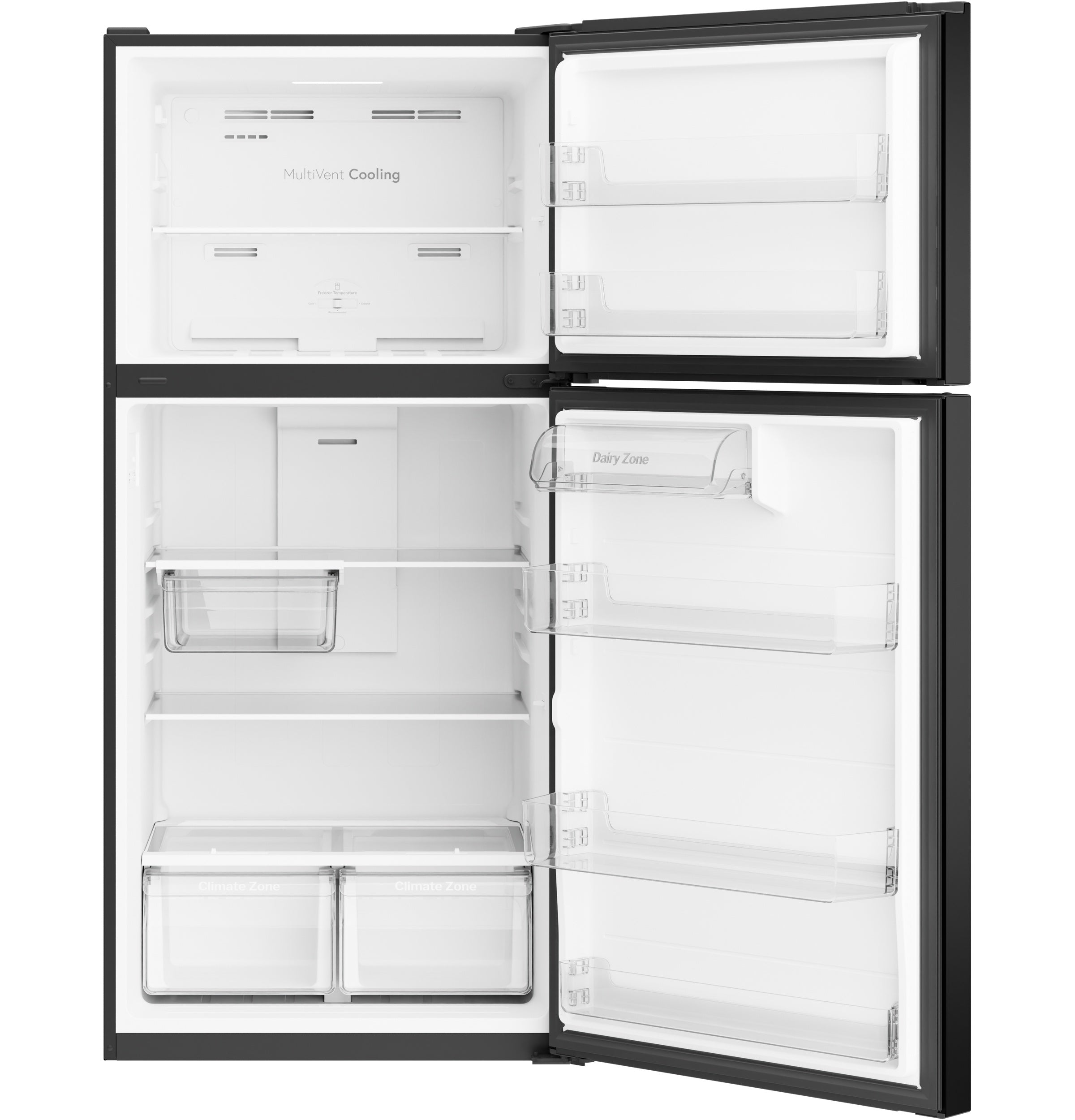 Ge Black 21Cu Top Mount Refrigerator - Refrigerators - Additional View 2