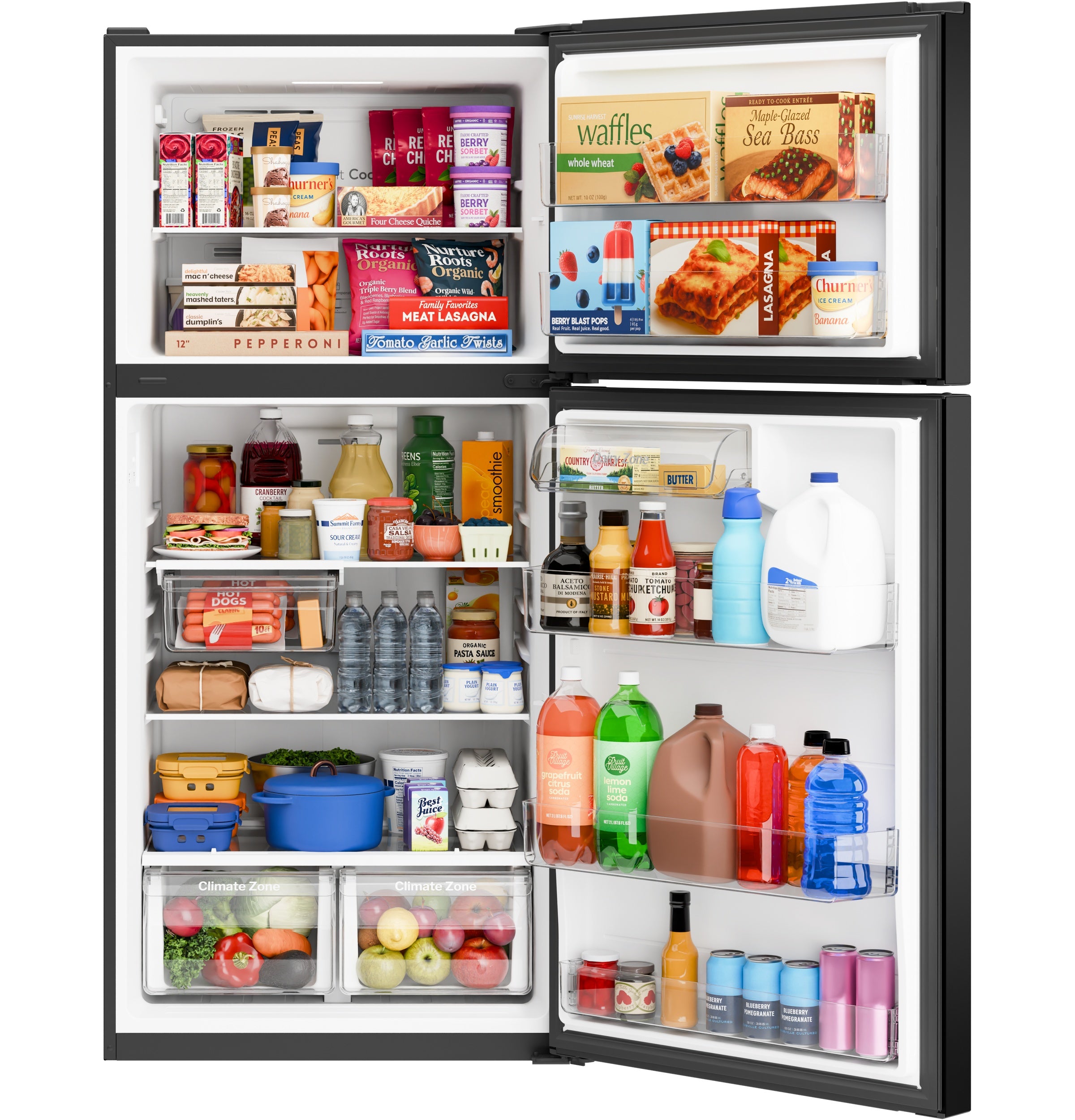 Ge Black 21Cu Top Mount Refrigerator - Refrigerators - Additional View 3