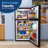 Ge Black 21Cu Top Mount Refrigerator - Refrigerators - Additional View 5
