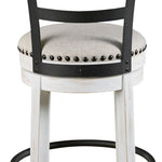 Ashley Furniture - Valebeck 24" Swivel Barstool - White - Fabric|Metal|Wood - Stools - Additional View 4