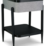 Ashley Furniture - JORVALEE ACCENT TABLE - Dark Gray Fabric|Glass|Wood|Metal - Tables