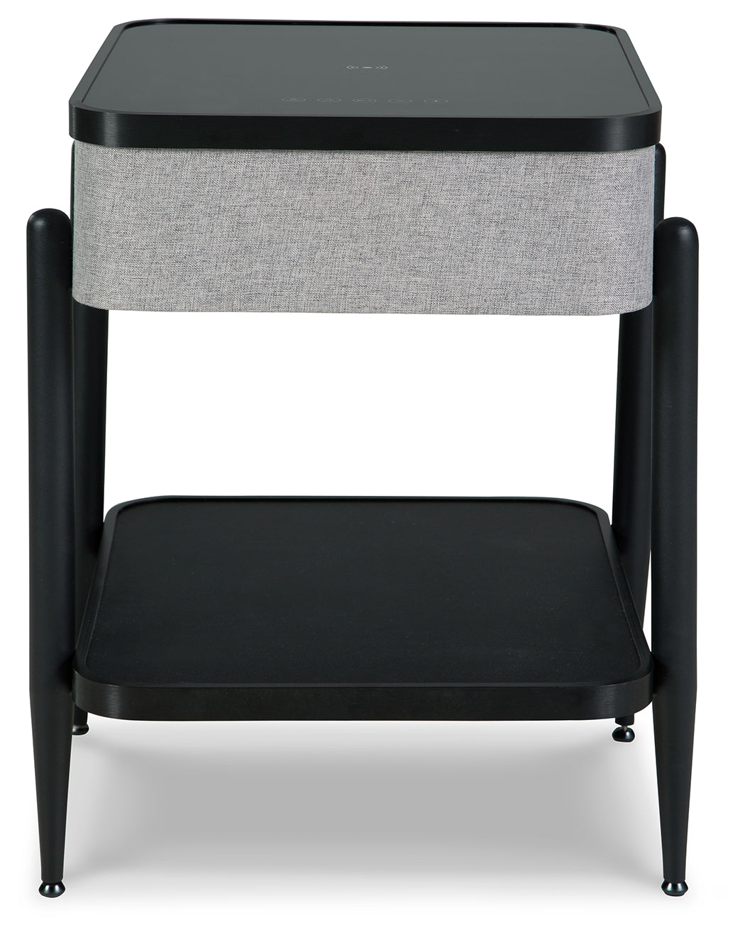 Ashley Furniture - JORVALEE ACCENT TABLE - Dark Gray Fabric|Glass|Wood|Metal - Tables - Additional View 2