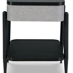 Ashley Furniture - JORVALEE ACCENT TABLE - Dark Gray Fabric|Glass|Wood|Metal - Tables - Additional View 2