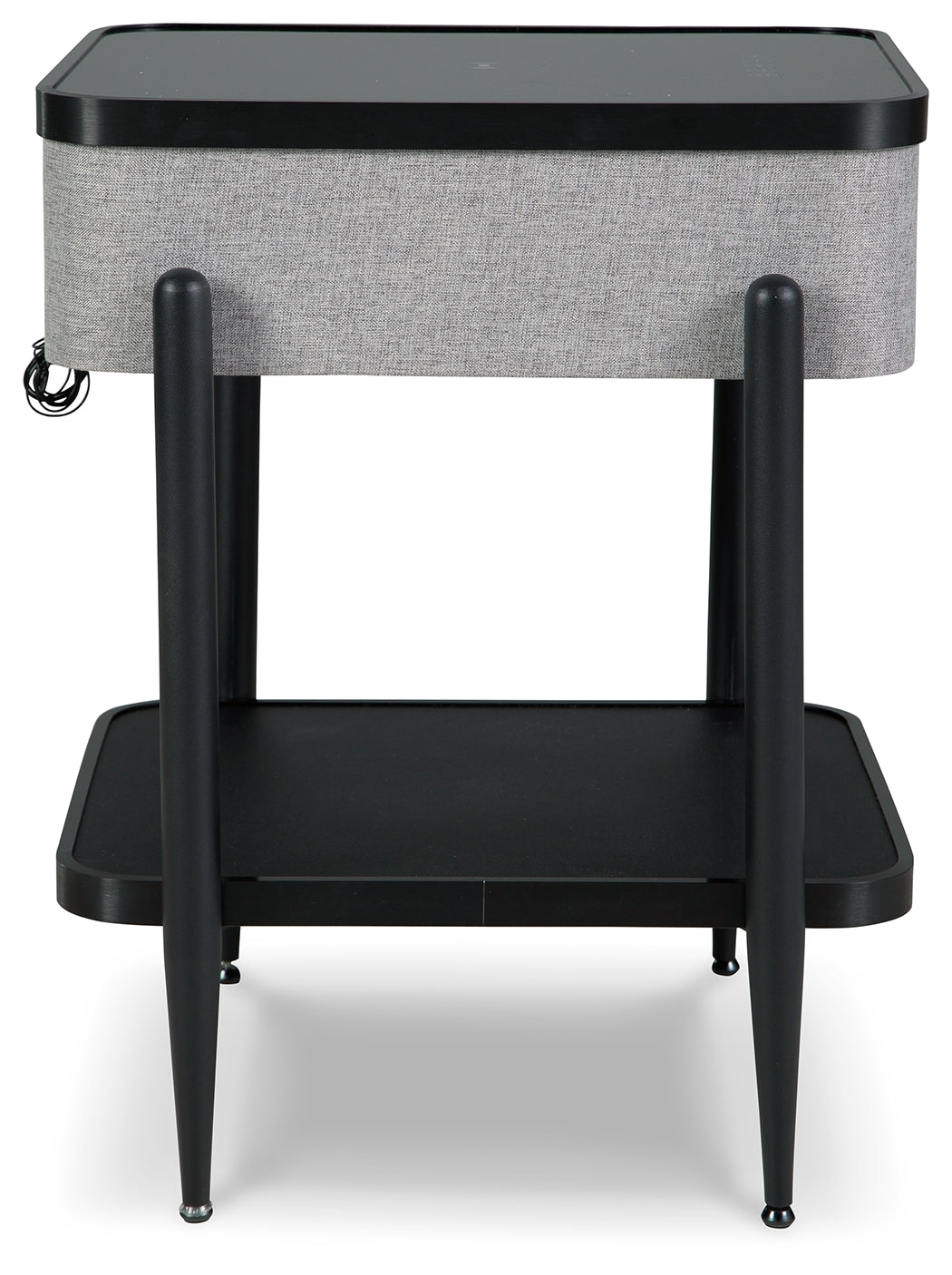 Ashley Furniture - JORVALEE ACCENT TABLE - Dark Gray Fabric|Glass|Wood|Metal - Tables - Additional View 3