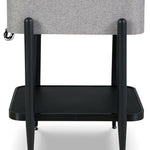 Ashley Furniture - JORVALEE ACCENT TABLE - Dark Gray Fabric|Glass|Wood|Metal - Tables - Additional View 3