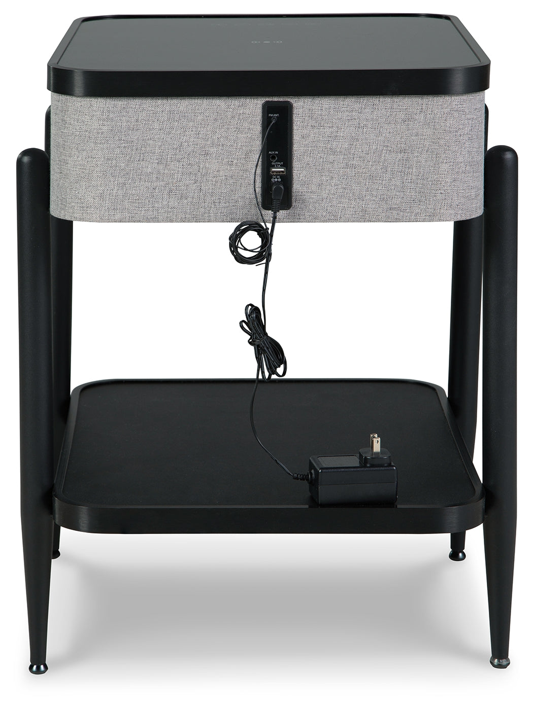 Ashley Furniture - JORVALEE ACCENT TABLE - Dark Gray Fabric|Glass|Wood|Metal - Tables - Additional View 4