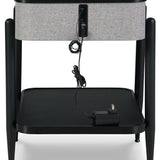 Ashley Furniture - JORVALEE ACCENT TABLE - Dark Gray Fabric|Glass|Wood|Metal - Tables - Additional View 4