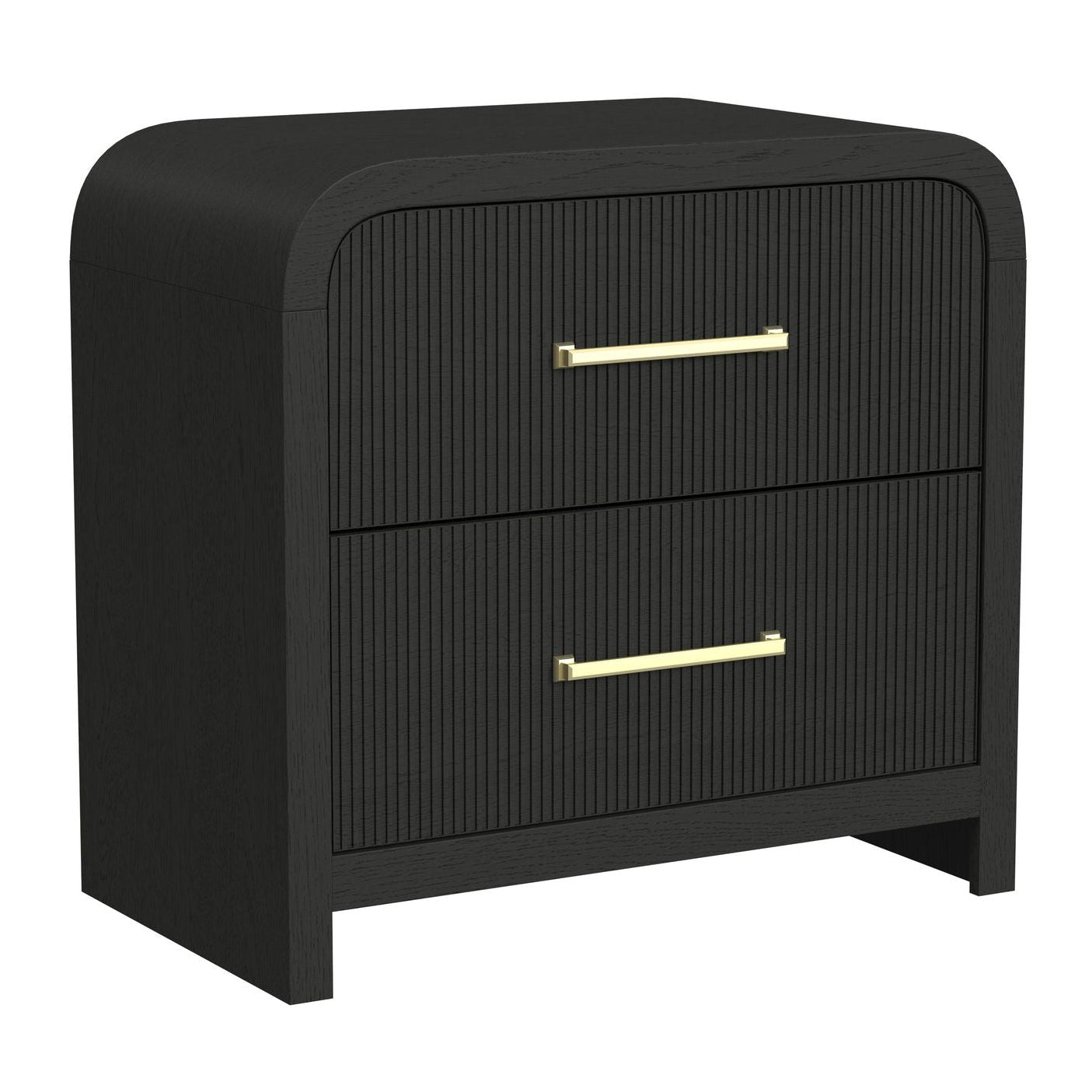 Elements International - RIDGEMONT BLACK NIGHTSTAND - Wood - Nightstands