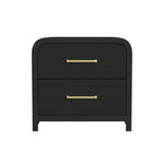 Elements International - RIDGEMONT BLACK NIGHTSTAND - Wood - Nightstands - Additional View 2