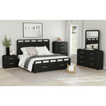 Elements International - RIDGEMONT BLACK NIGHTSTAND - Wood - Nightstands - Additional View 5