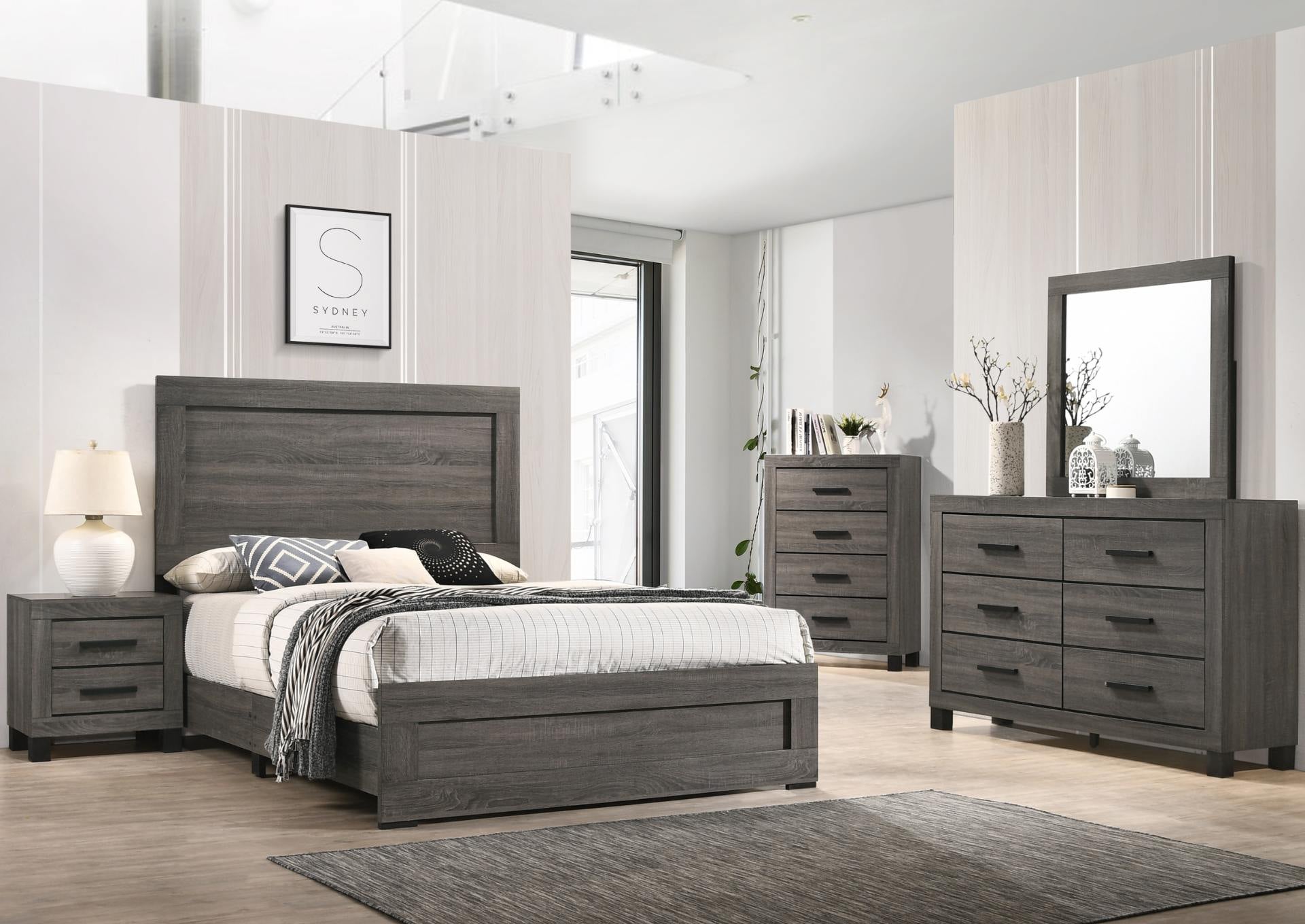 Amelie Grey Queen Bed - Additional View 2