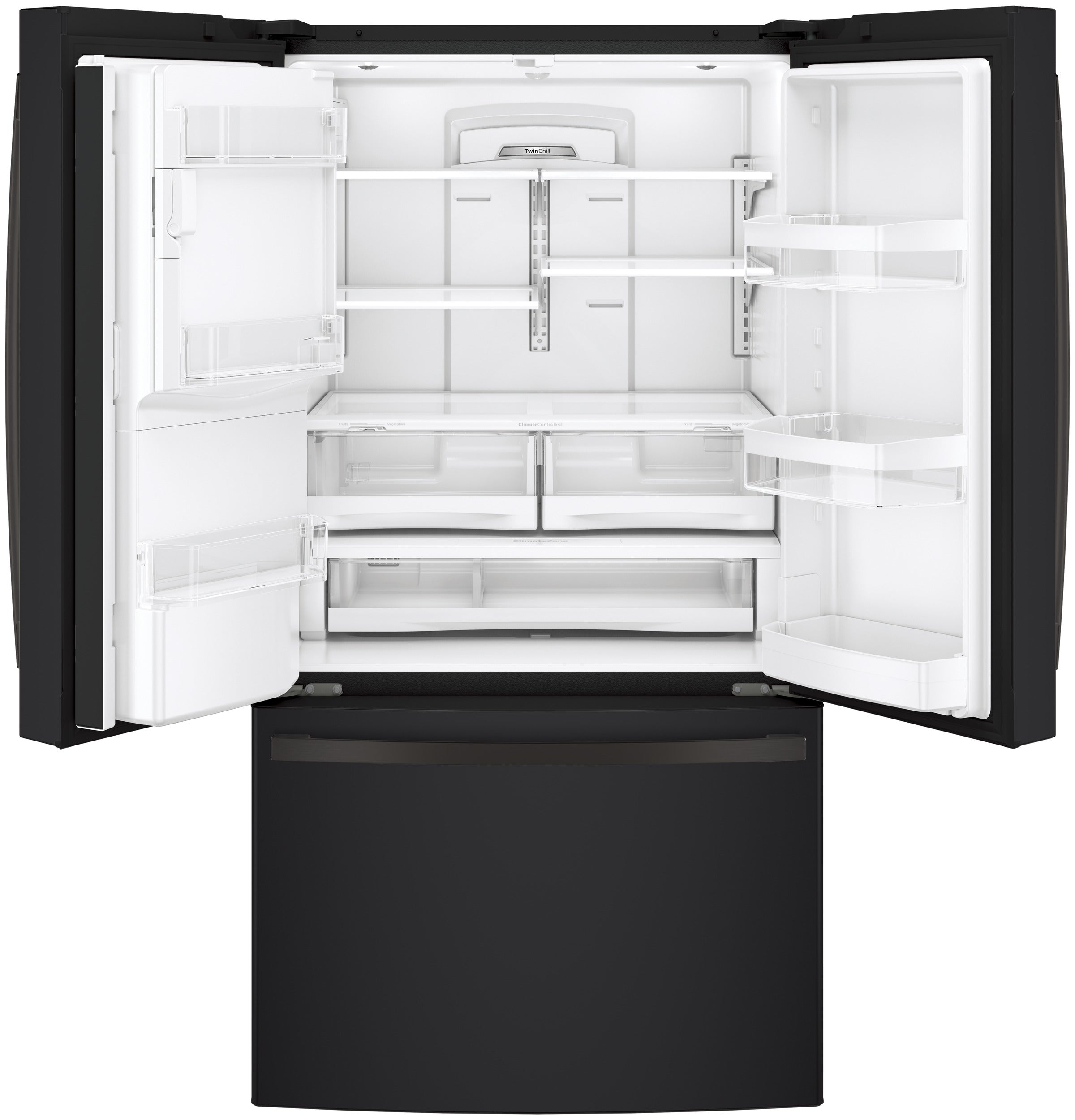 GE BLACK SLATE 27.8CU FRENCH DOOR REFRIGERATOR - Refrigerators - Additional View 2