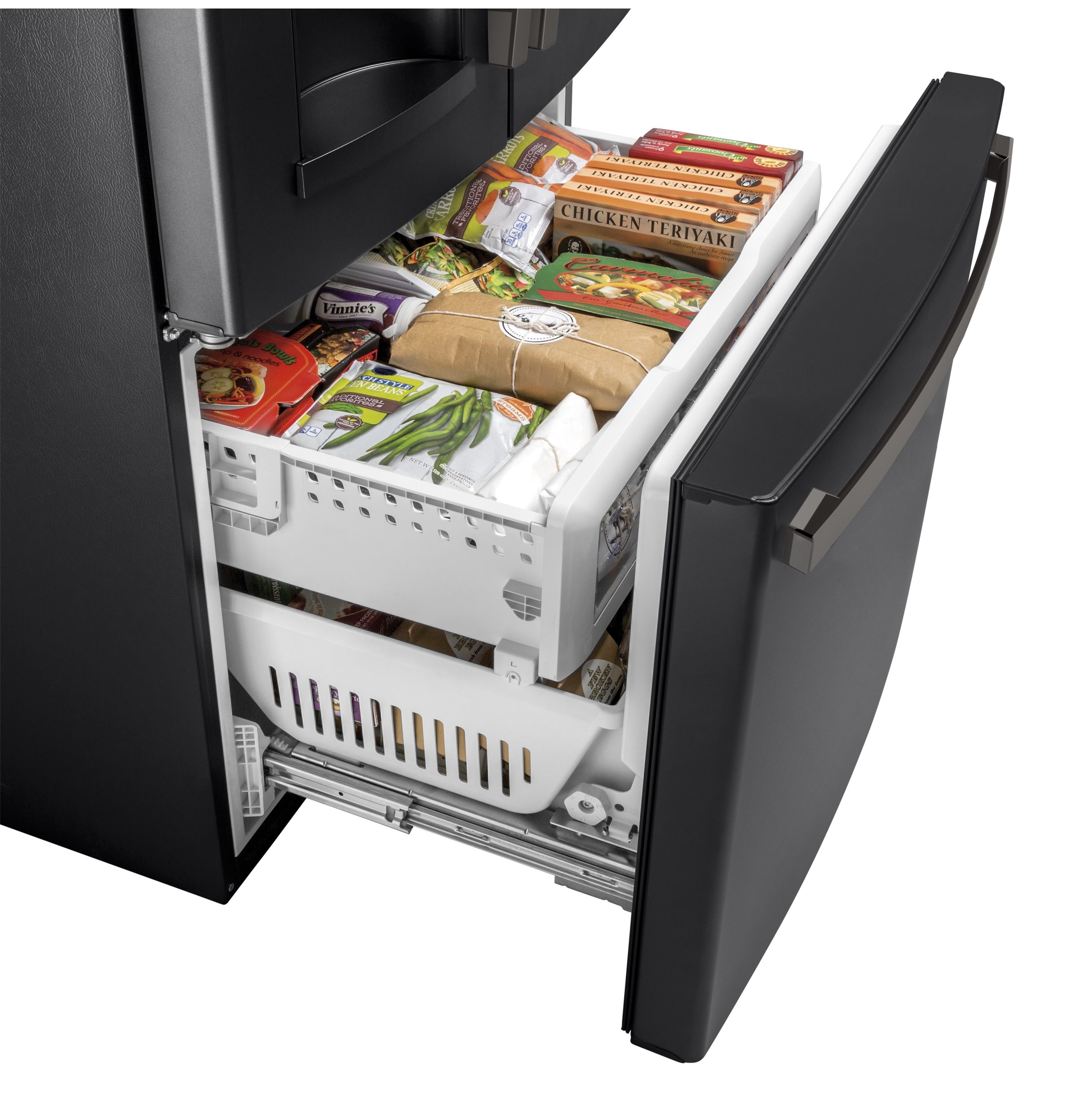 GE BLACK SLATE 27.8CU FRENCH DOOR REFRIGERATOR - Refrigerators - Additional View 5