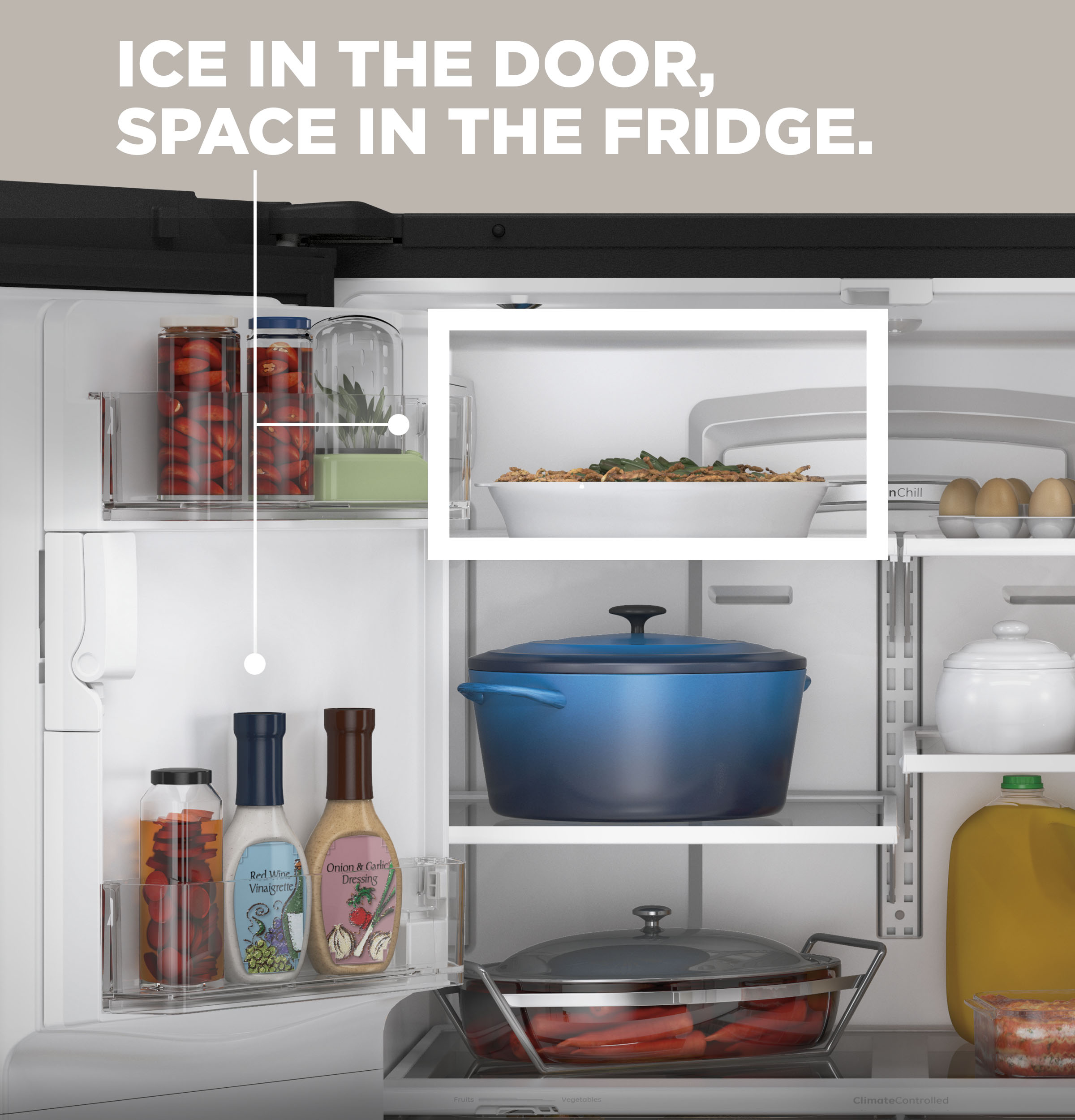 GE BLACK SLATE 27.8CU FRENCH DOOR REFRIGERATOR - Refrigerators - Additional View 9