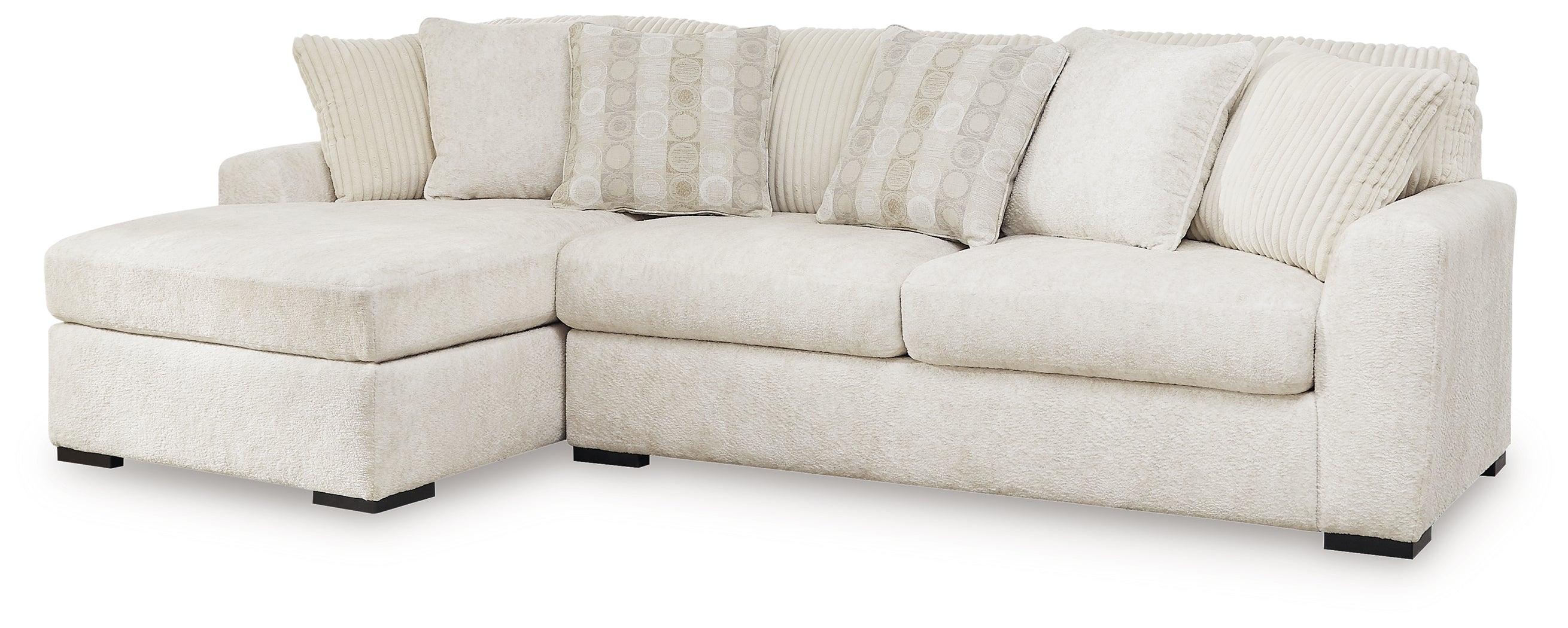 Ashley Furniture - Chessington Ivory 2 Piece Sectional - White Fabric - Sectionals