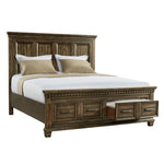 Elements International - Mccoy King Bed - Charcoal - Dark Brown|Dark Gray Wood - Beds - Additional View 1