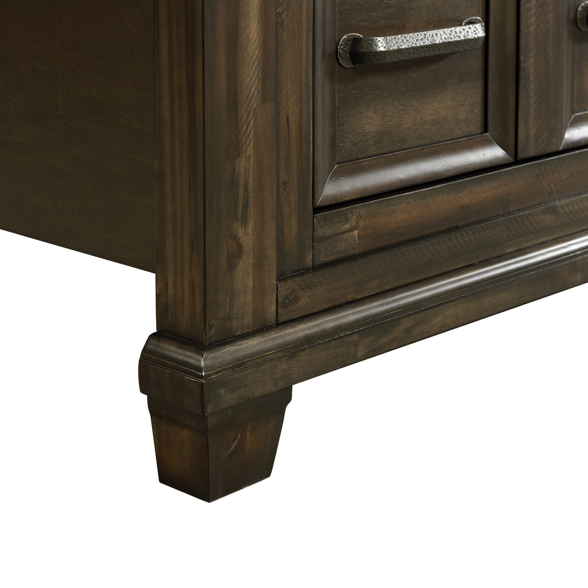 Elements International - Mccoy King Bed - Charcoal - Dark Brown|Dark Gray Wood - Beds - Additional View 6