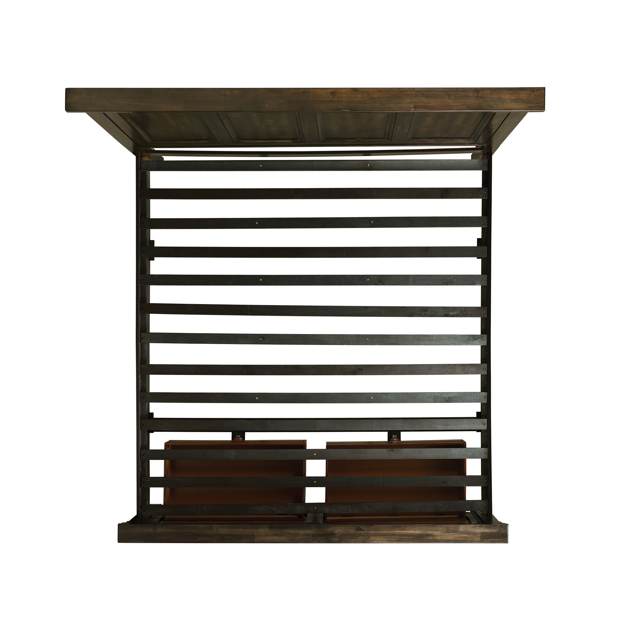 Elements International - Mccoy King Bed - Charcoal - Dark Brown|Dark Gray Wood - Beds - Additional View 8