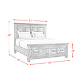 Elements International - Mccoy King Bed - Charcoal - Dark Brown|Dark Gray Wood - Beds - Additional View 10