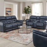 Laredo Leather Power Loveseat With Console - Midnight - Additional View 1