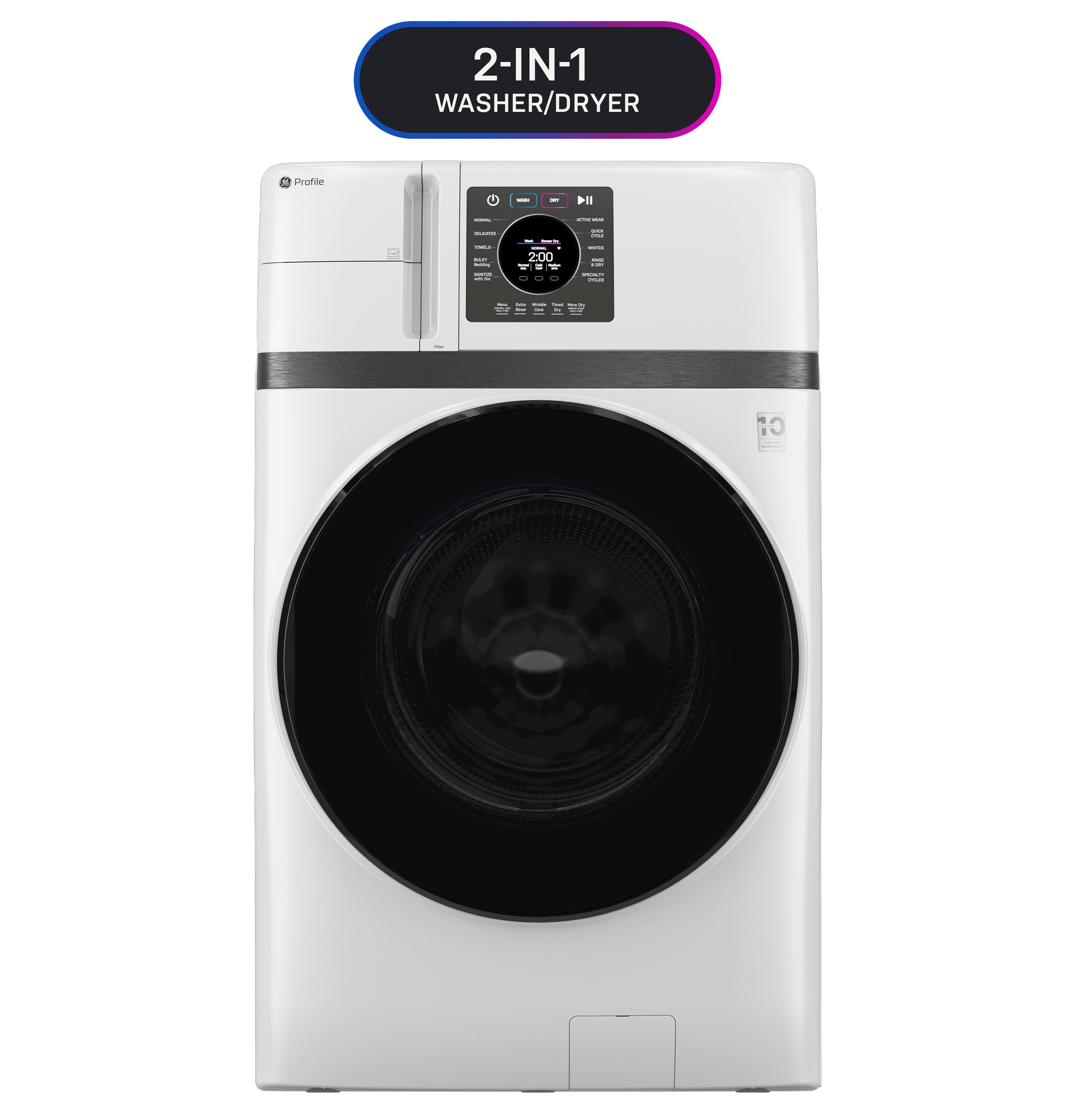 GE PROFILE WHITE 4.6CU WASHER DRYER COMBO - Washers - Additional View 7