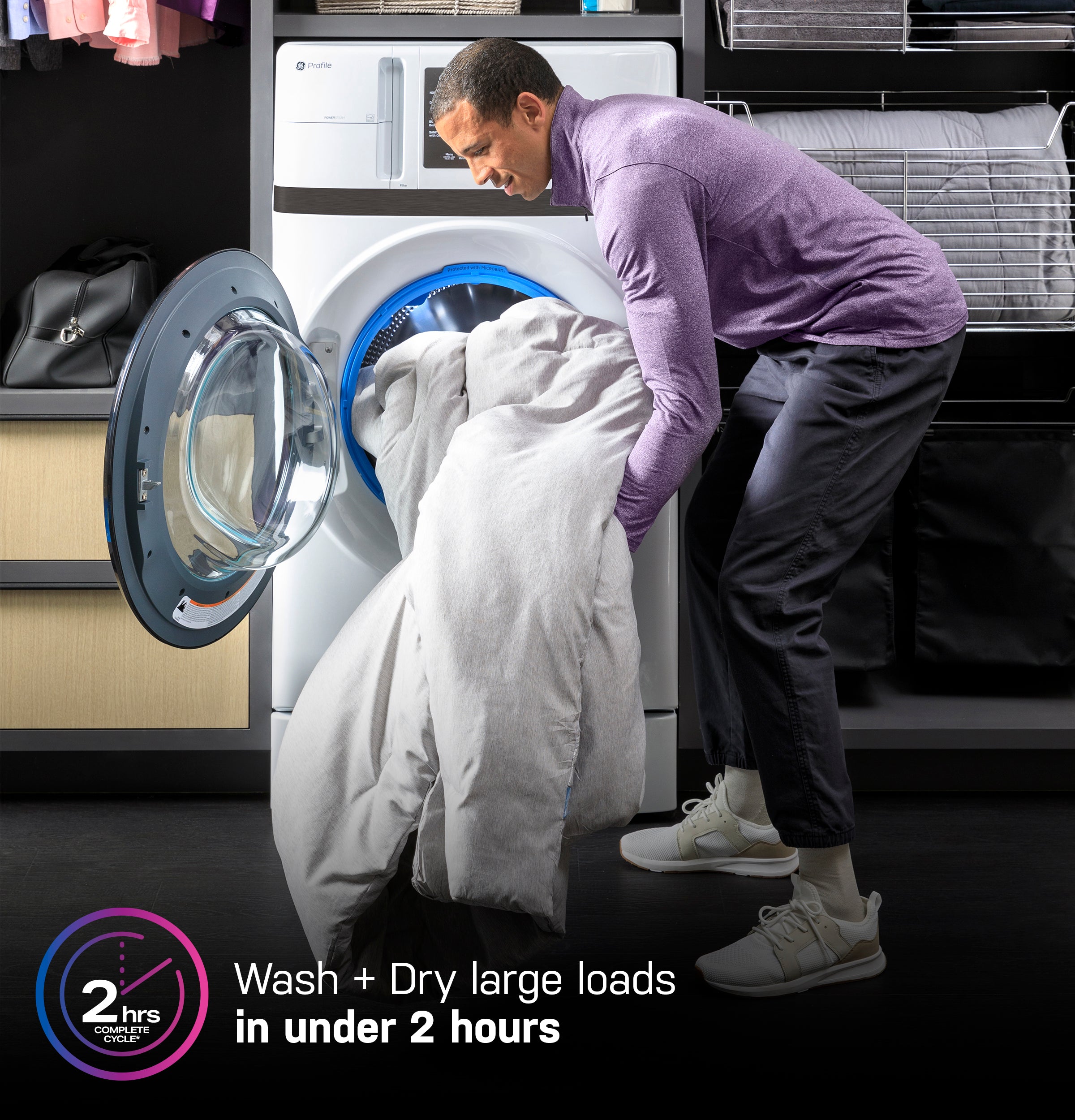 GE PROFILE WHITE 4.6CU WASHER DRYER COMBO - Washers - Additional View 13
