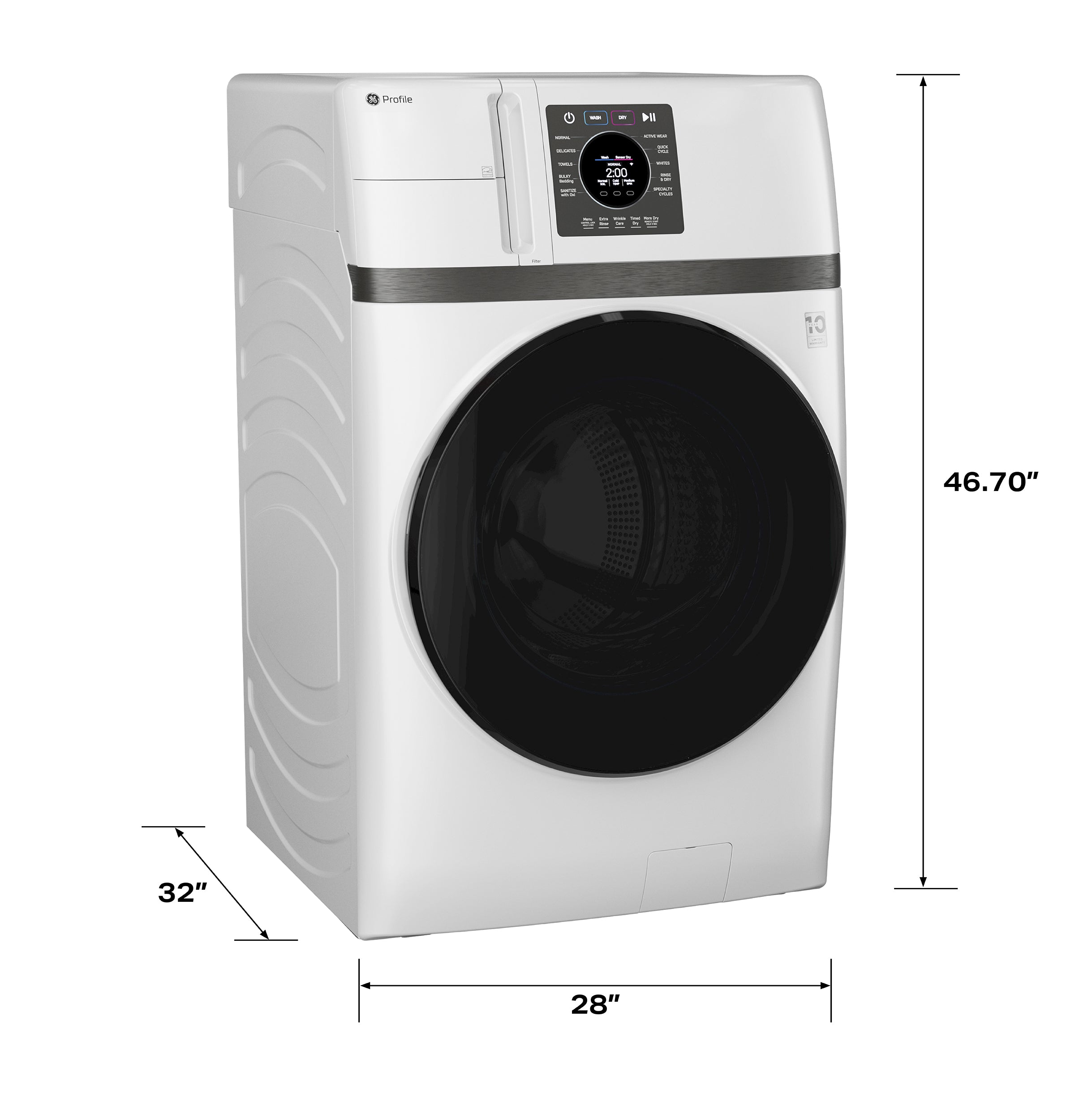 GE PROFILE WHITE 4.6CU WASHER DRYER COMBO - Washers - Additional View 26