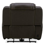 Boston Leather Power Recliner - Charcoal - Additional View 3