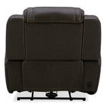 Boston Leather Power Recliner - Charcoal - Additional View 3