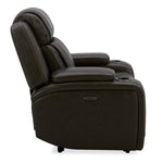Boston Leather Power Recliner - Charcoal - Additional View 4