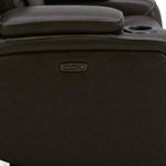 Boston Leather Power Recliner - Charcoal - Additional View 5