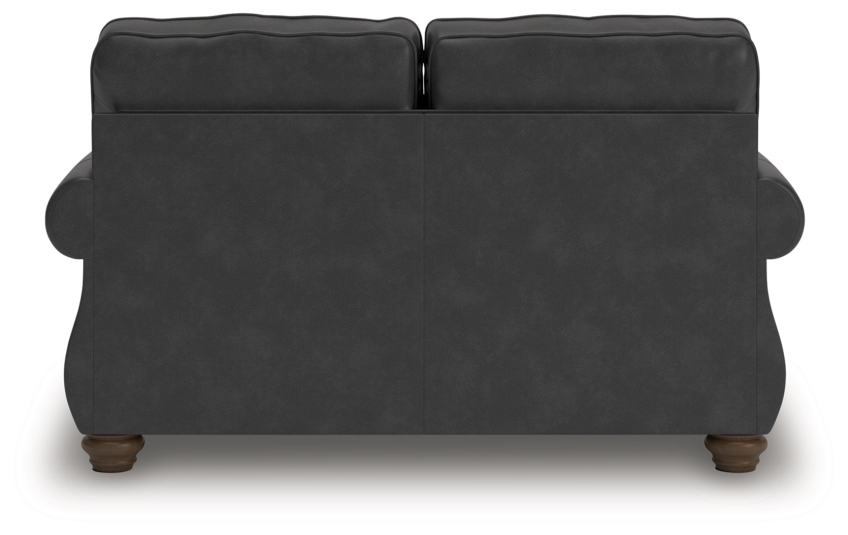 Ashley Furniture - Shadsburne Loveseat - Granite - Dark Gray Faux Leather - Loveseats - Additional View 5