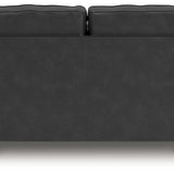 Ashley Furniture - Shadsburne Loveseat - Granite - Dark Gray Faux Leather - Loveseats - Additional View 5