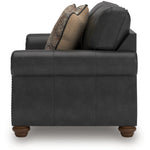 Ashley Furniture - Shadsburne Loveseat - Granite - Dark Gray Faux Leather - Loveseats - Additional View 6