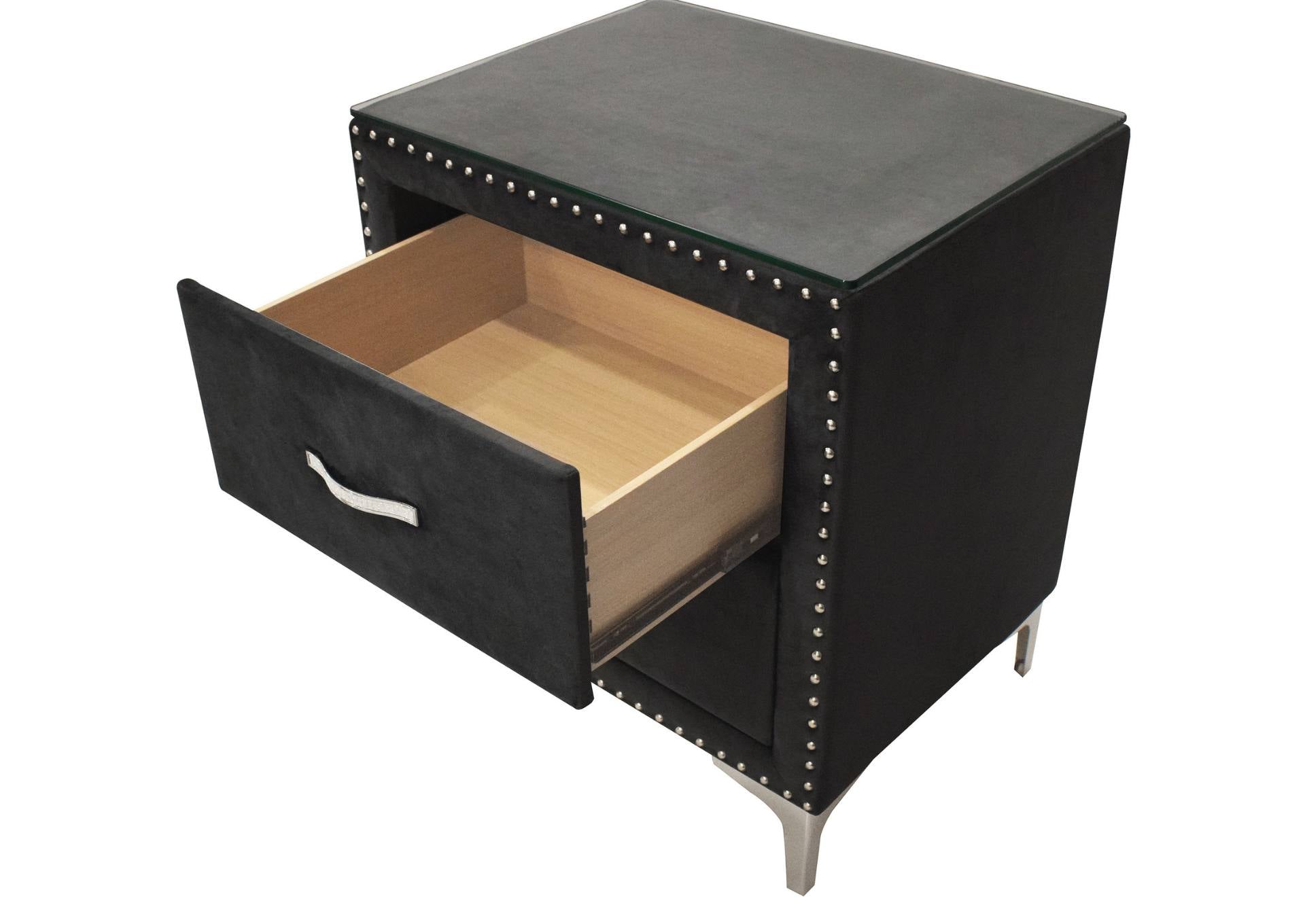 LUCINDA BLACK NIGHTSTAND - Additional View 1