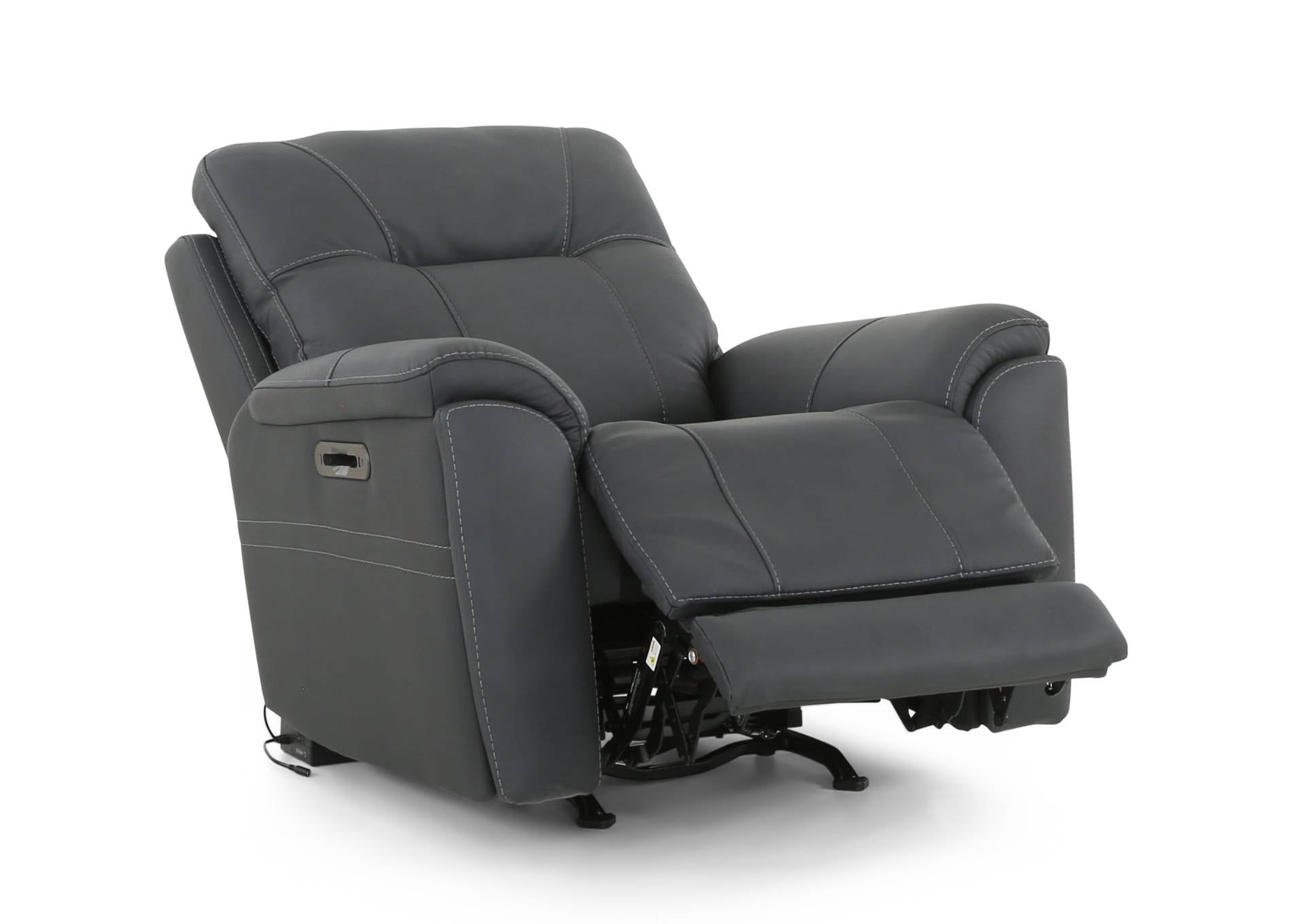 CANNOCK MIDNIGHT LEATHER 4P POWER RECLINER - Additional View 1