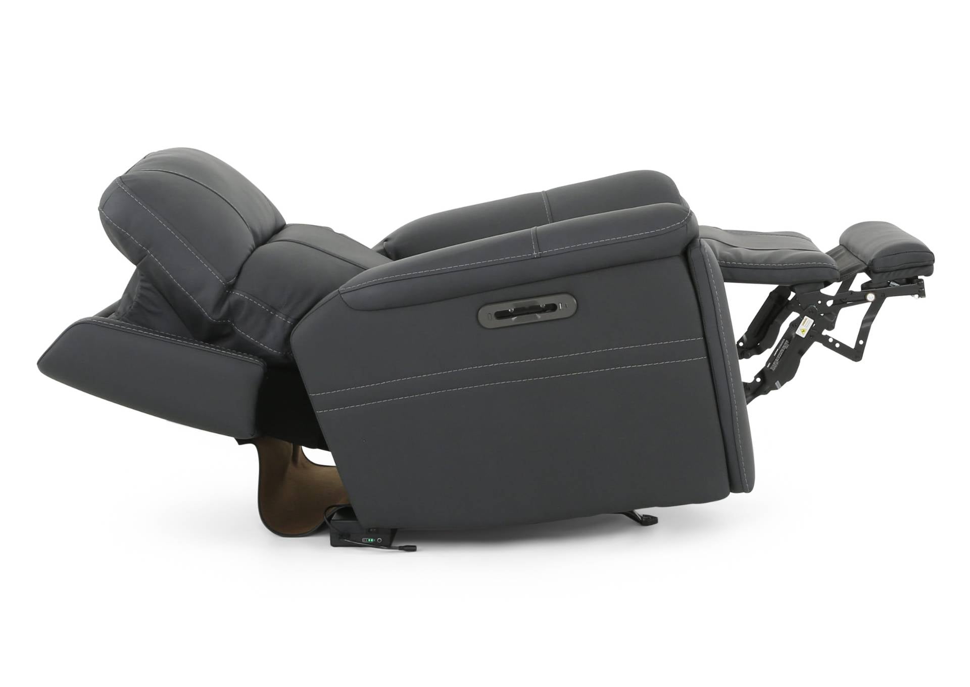 CANNOCK MIDNIGHT LEATHER 4P POWER RECLINER - Additional View 2