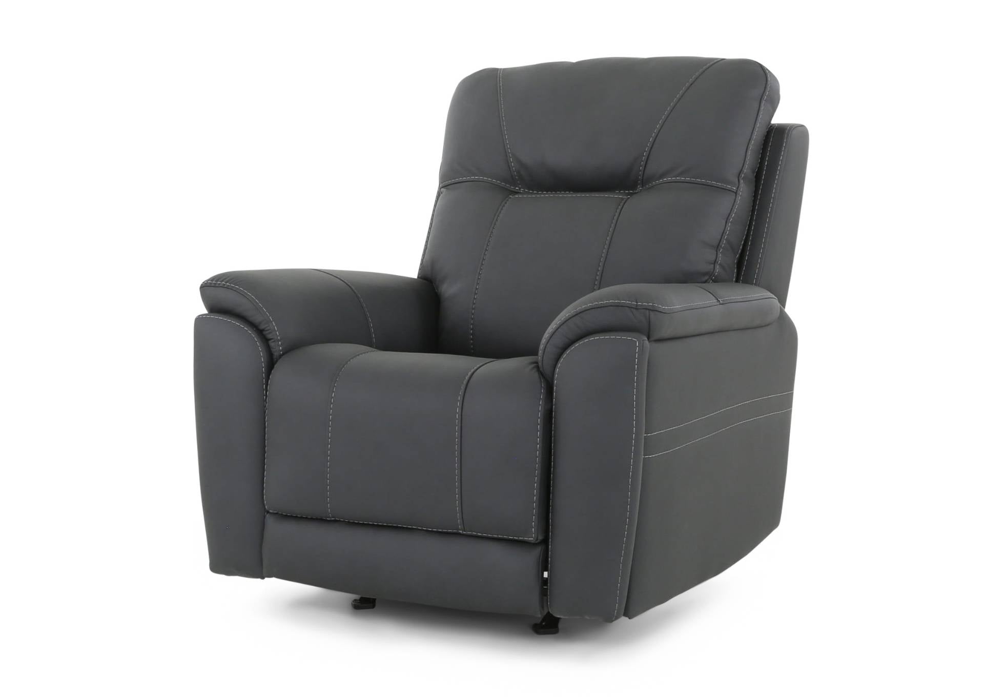 CANNOCK MIDNIGHT LEATHER 4P POWER RECLINER - Additional View 5