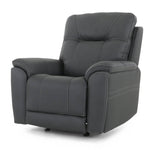 CANNOCK MIDNIGHT LEATHER 4P POWER RECLINER - Additional View 5