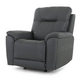 CANNOCK MIDNIGHT LEATHER 4P POWER RECLINER - Additional View 5