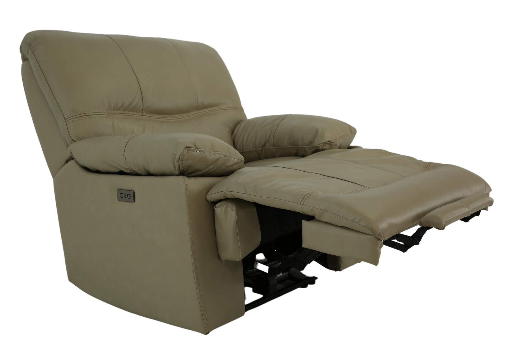 Odessa Leather Power Zero Gravity Recliner - Taupe - Additional View 1