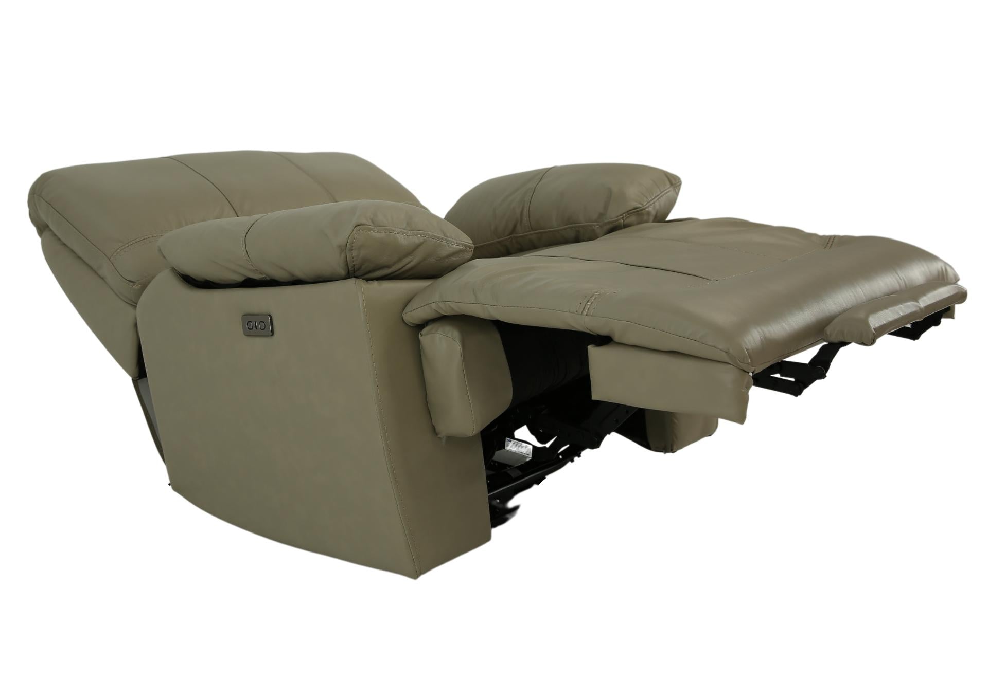 Odessa Leather Power Zero Gravity Recliner - Taupe - Additional View 2