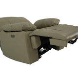 Odessa Leather Power Zero Gravity Recliner - Taupe - Additional View 2