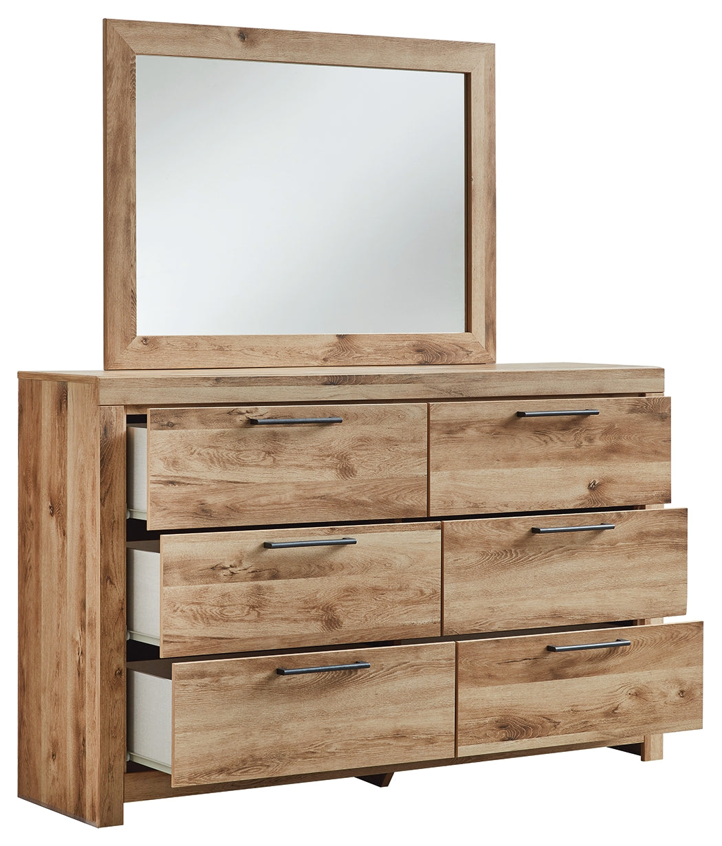 Ashley Furniture - Hyanna Dresser And Mirror - Brown - Beige Wood|Glass - Dresser & Mirror - Additional View 2