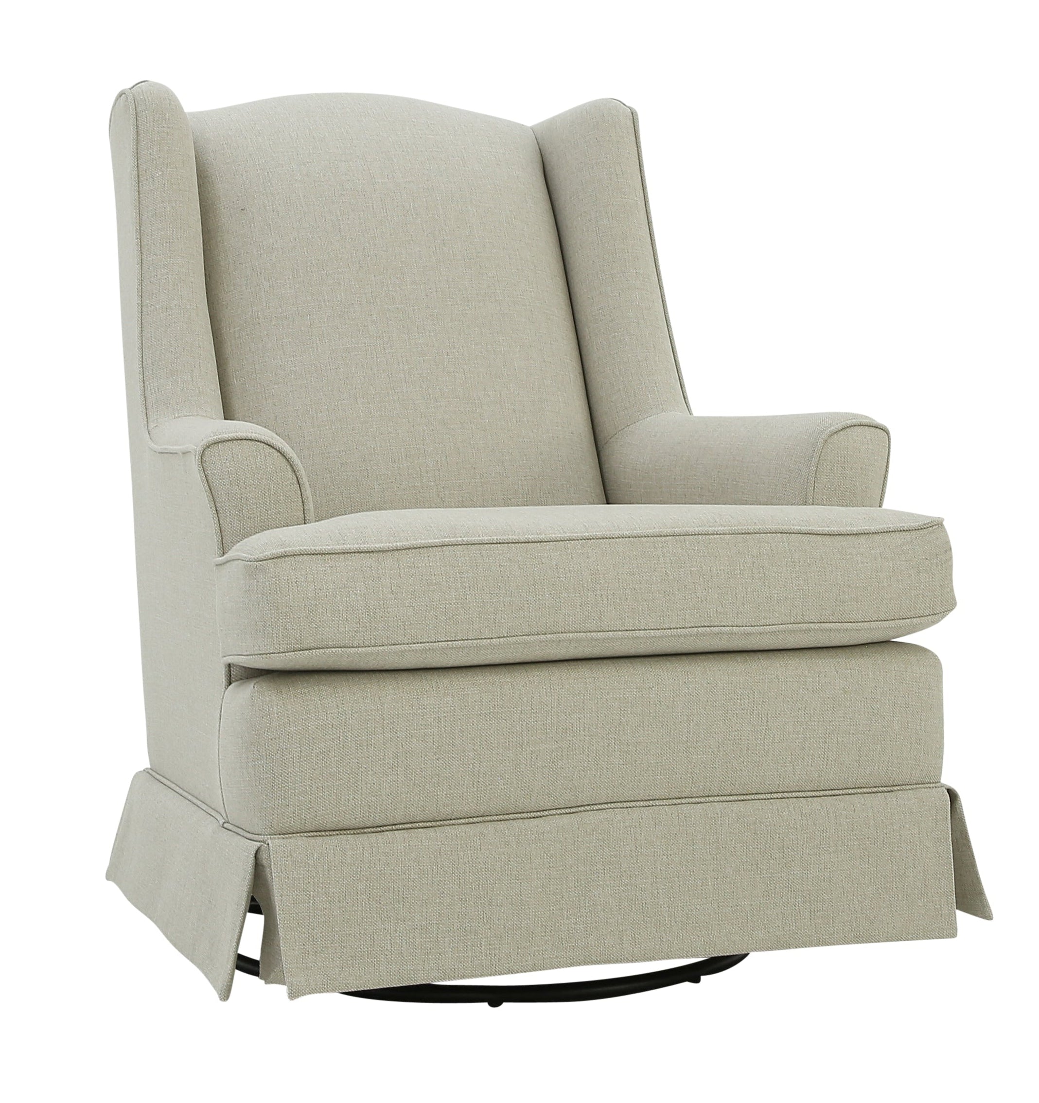 NATASHA BEIGE SWIVEL GLIDER - Additional View 1