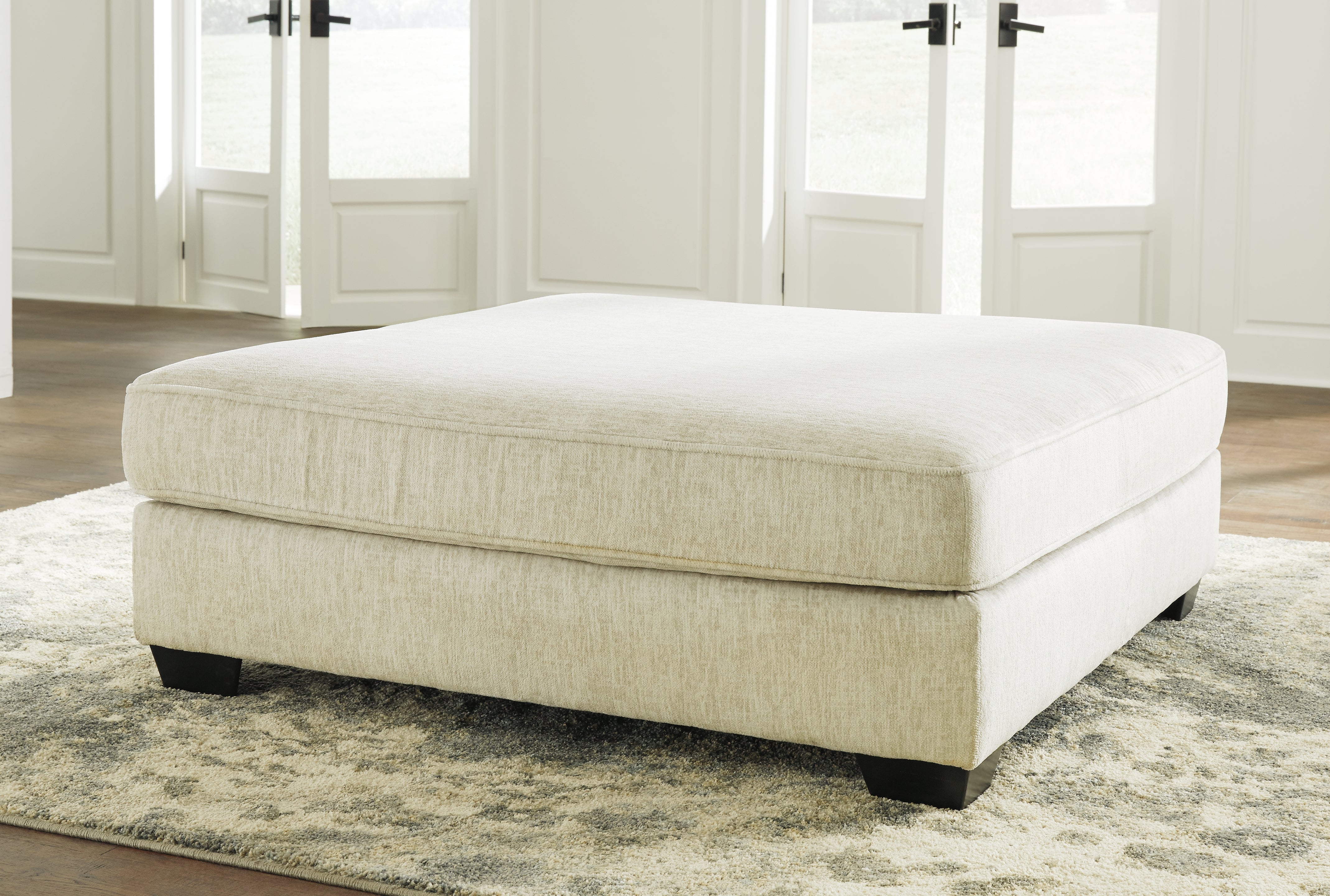 Ashley Furniture - Rawcliffe Ottoman - Beige Fabric - Ottomans - Additional View 1