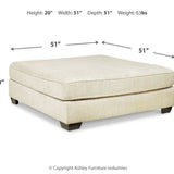 Ashley Furniture - Rawcliffe Ottoman - Beige Fabric - Ottomans - Additional View 3