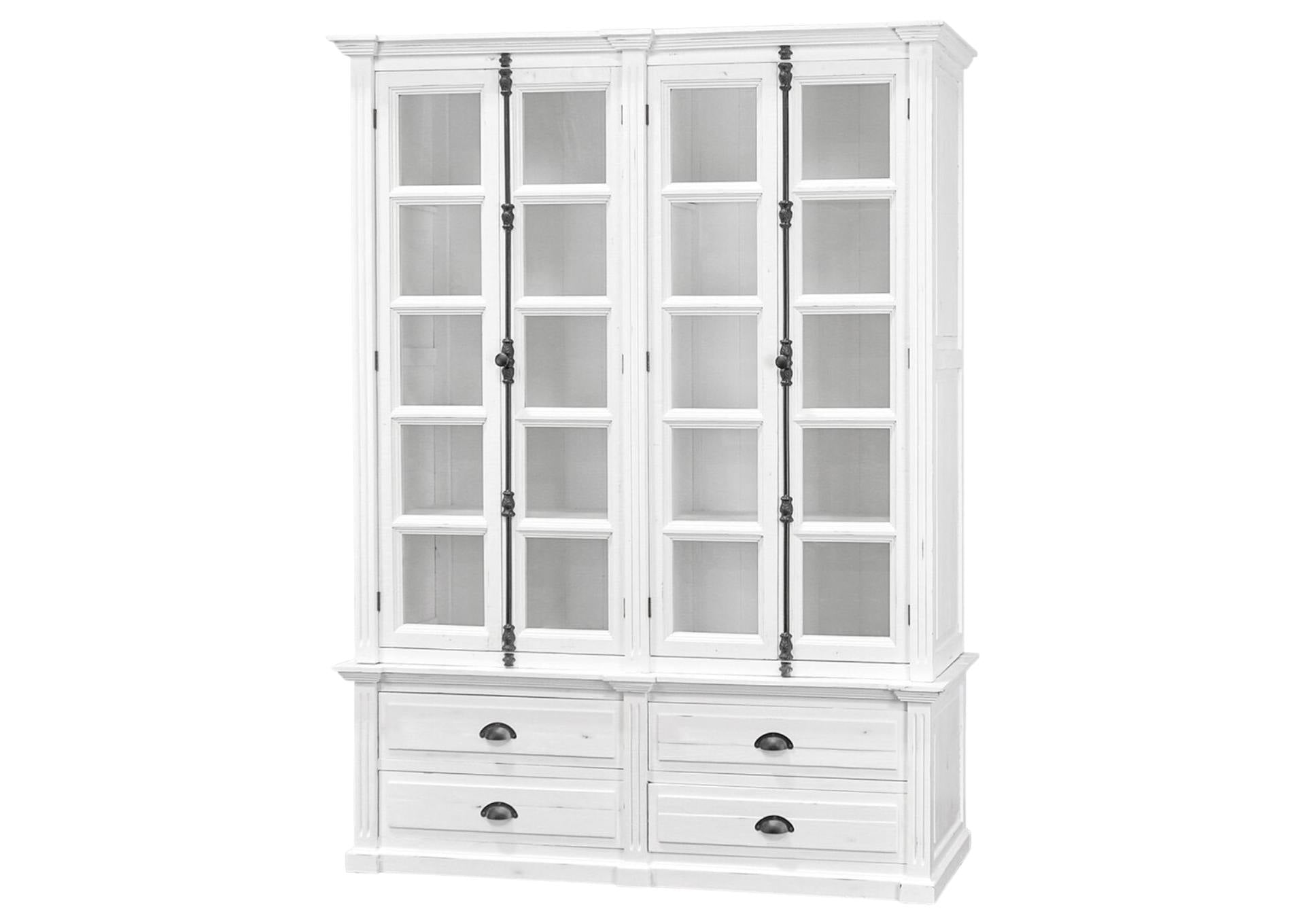 HARTFORD SANDED WHITE CURIO CABINET