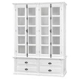HARTFORD SANDED WHITE CURIO CABINET