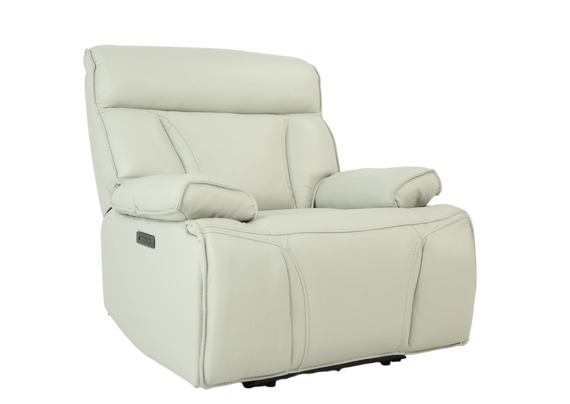 Benelli Leather Power Zero G Recliner - Fog - Additional View 1